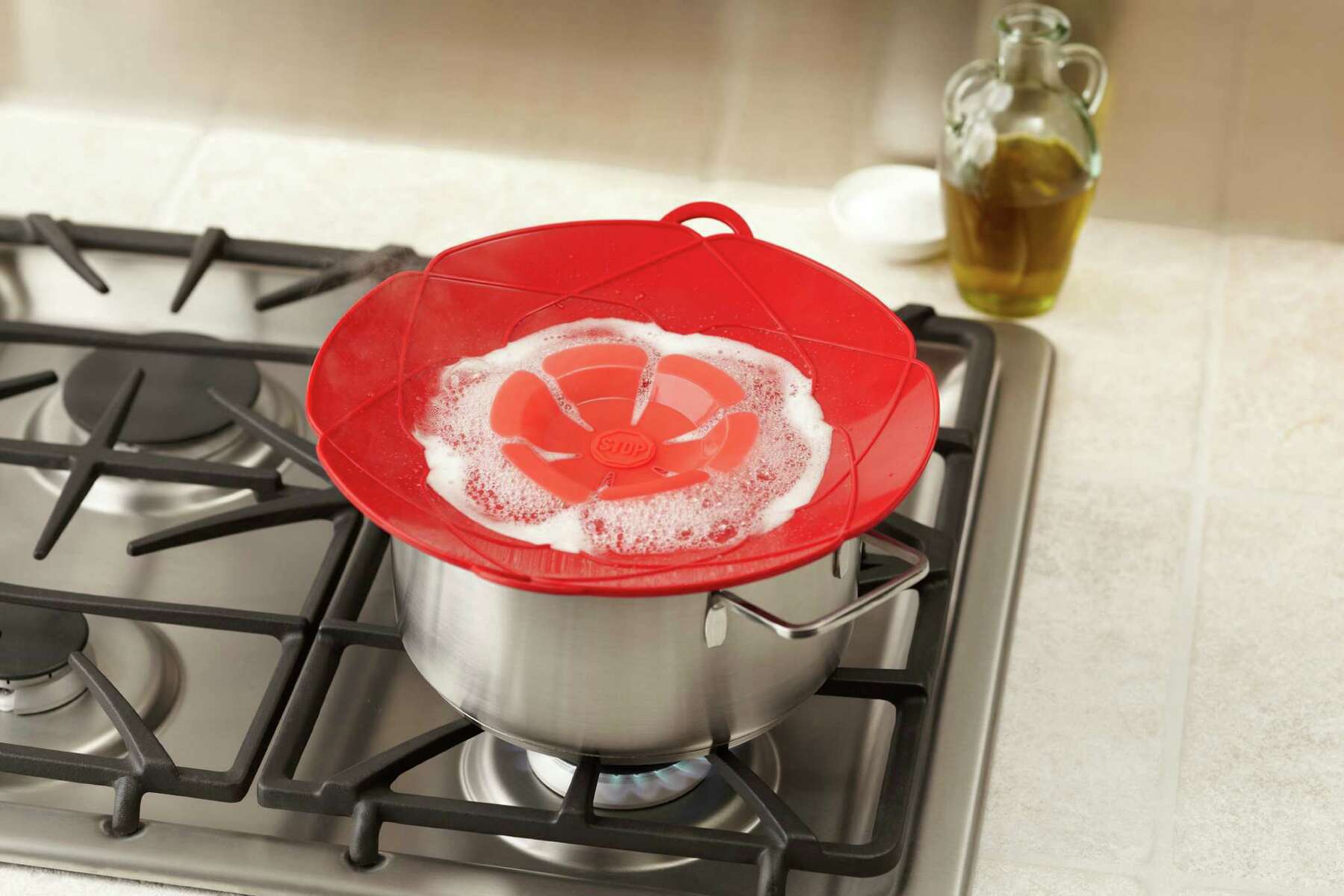 Silicone Lid Spill Stopper Cover for Pot Pan Cooking Tool Flower