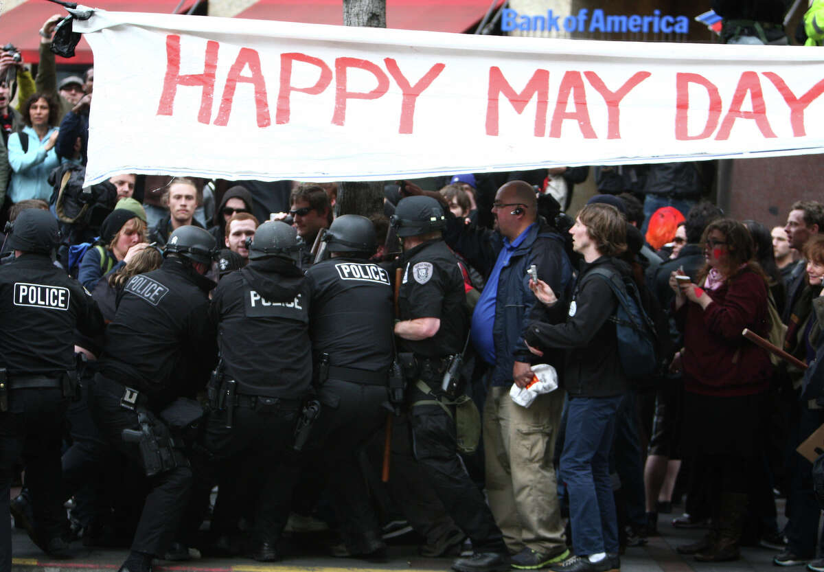 May Day protests turn violent in downtown Seattle
