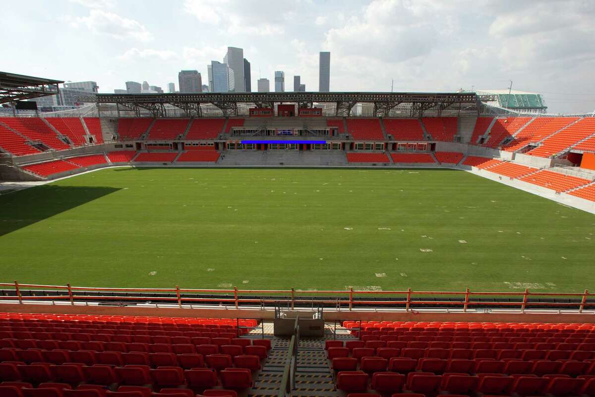 A view of the field from the upper level at the BBVA Compass Stadium in 2012. ( James Nielsen / Chronicle )