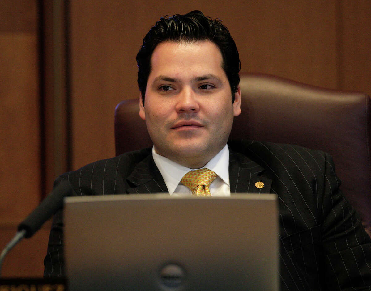 San Antonio City Council member Justin Rodriguez during a meeting at City Hall on Thursday, Feb. 5, 2009. JERRY LARA/glara@express-news.net