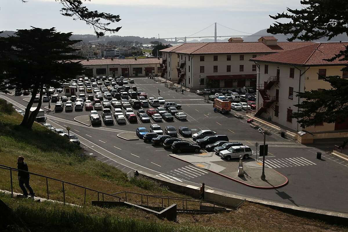 A view of Fort Mason center in San Francisco, Calif., looking towards Golden Gate bridge on Wednesday, May 2, 2012.