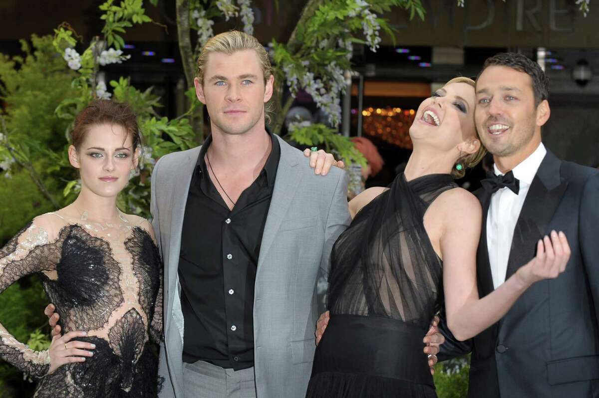 Actors Kristen Stewart, Chris Hemsworth, Chalize Theron and Director Rupert Sanders attend the World Premiere of 'Snow White And The Huntsman' at The Empire and Odeon Leicester Square on May 14, 2012 in London, England.