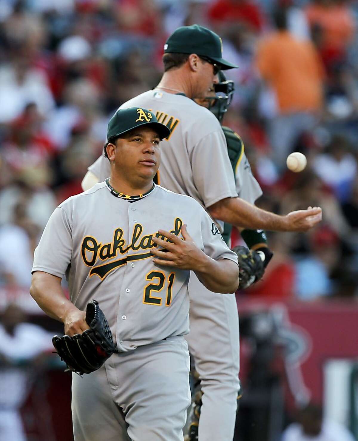 A's pitcher Colon suspended for 50 games
