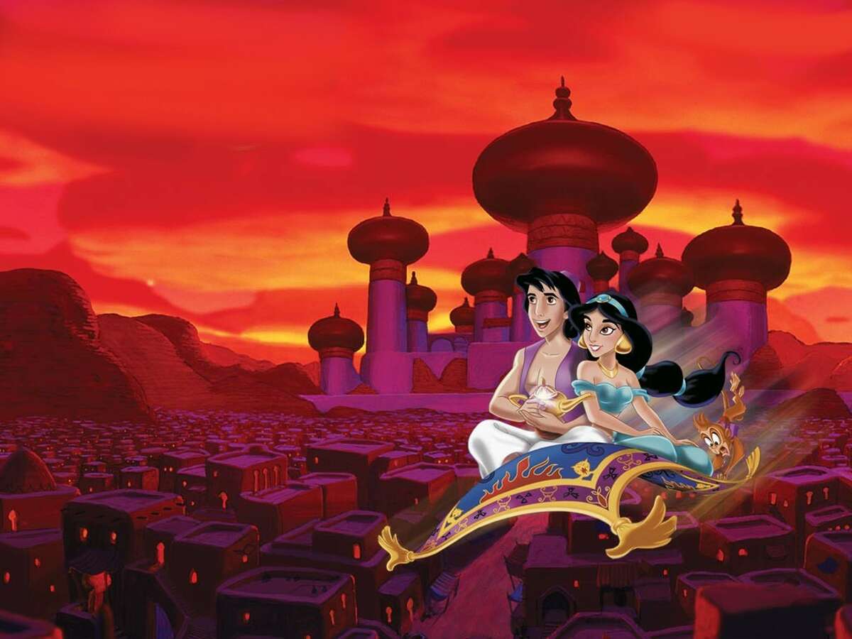 This screenshot shows a scene from the 1992 Disney animated classic "Aladdin." See some of the most surprising things Donald Trump has said.