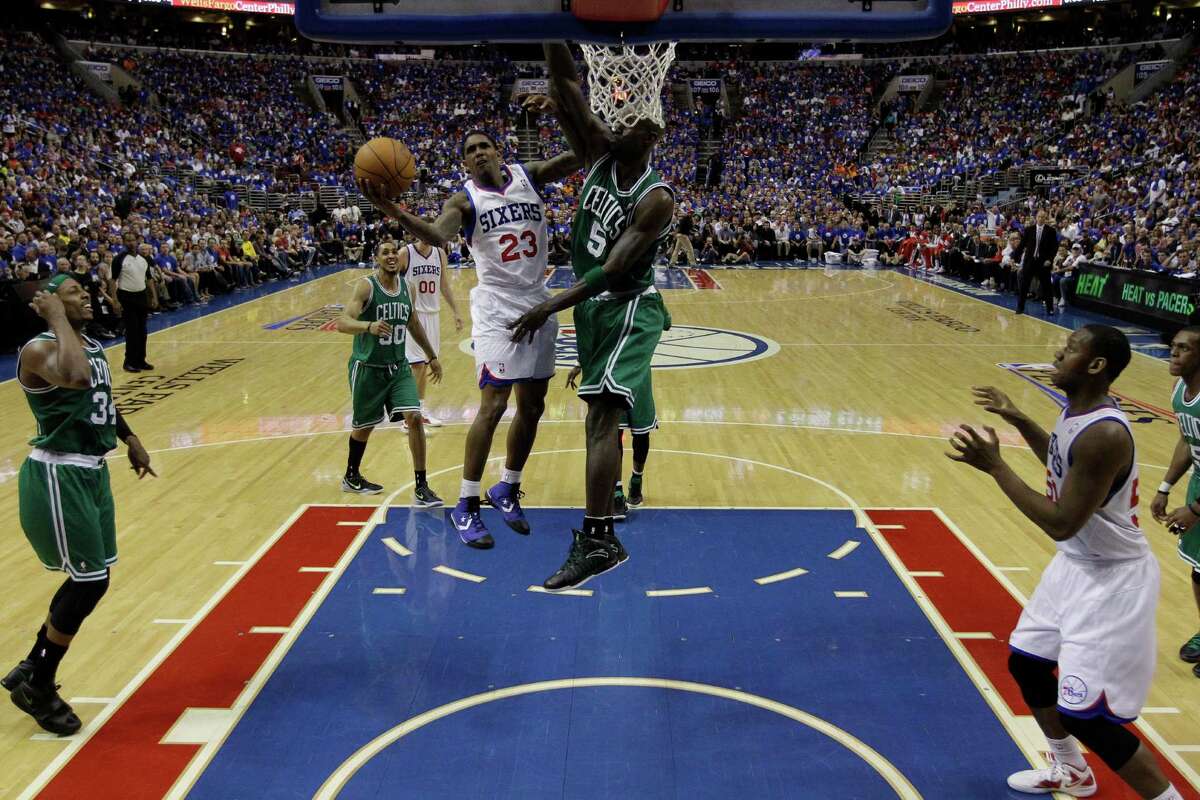 Philadelphia 76ers' Lou Williams during Game 6 of an NBA basketball Eastern Conference semifinal playoff series against the Boston Celtics, Wednesday, May 23, 2012, in Philadelphia. The 76ers won, forcing a final and deciding Game 7. (AP Photo/Matt Slocum)