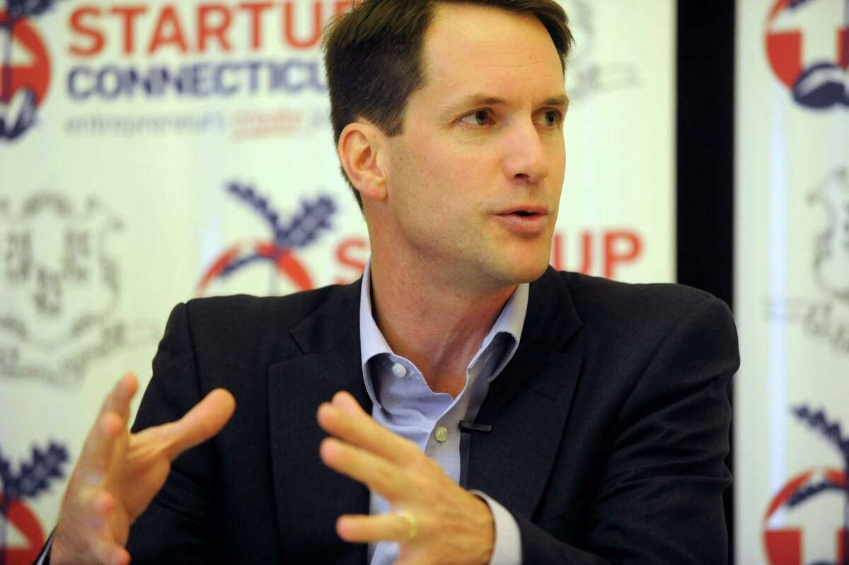 Congressman Jim Himes speaks during a StartUp Connecticut roundtable discussion about entrepreneurship at the Stamford Innovation Center on Thursday, May 24, 2012.