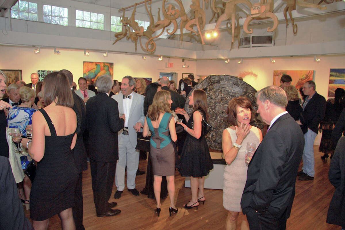 Guests at the Silvermine 90th aniversary gala enjoyed cocktails and hors díoeuvres in the galleries, featuring the artwork of the Silvermine Guild of Artists May 5 in New Canaan Conn.