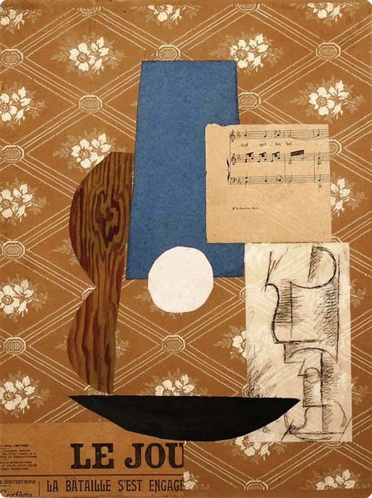 Picasso's 1912 masterpiece "Guitar and Wine Glass" is the centerpiece of "A Century of Collage" at the McNay Art Museum.