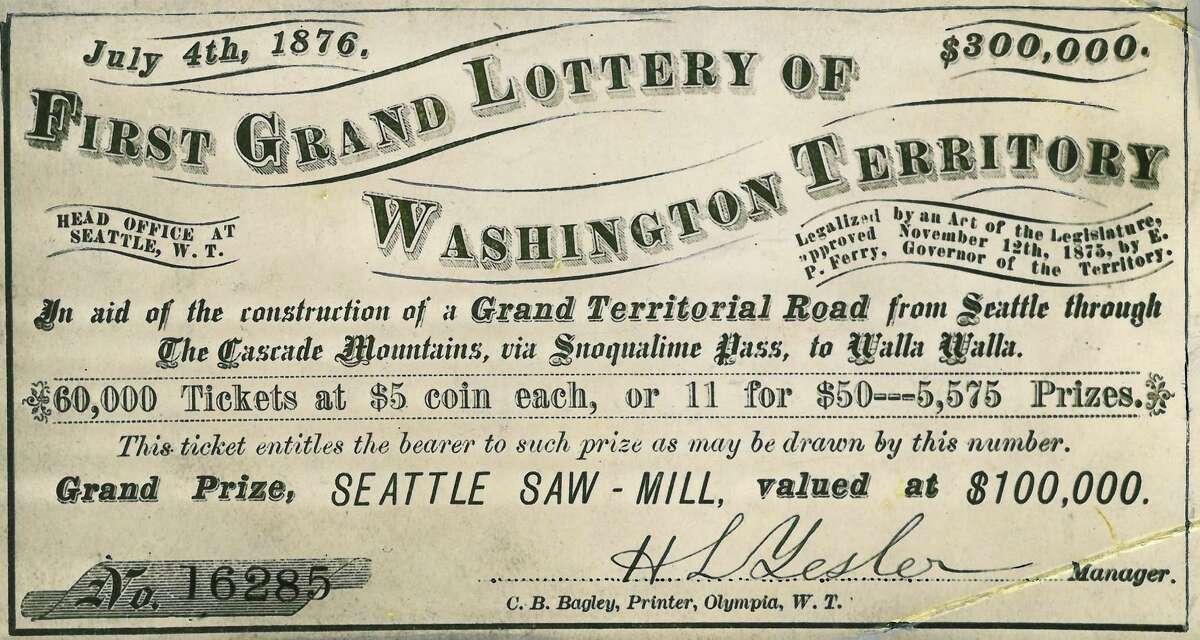 A Washington Territory lottery was planned for July 4, 1876. Organizer and mill owner Henry Yesler canceled the drawing and kept about 90 percent of the estimated $30,000 collected. He was fined $25.