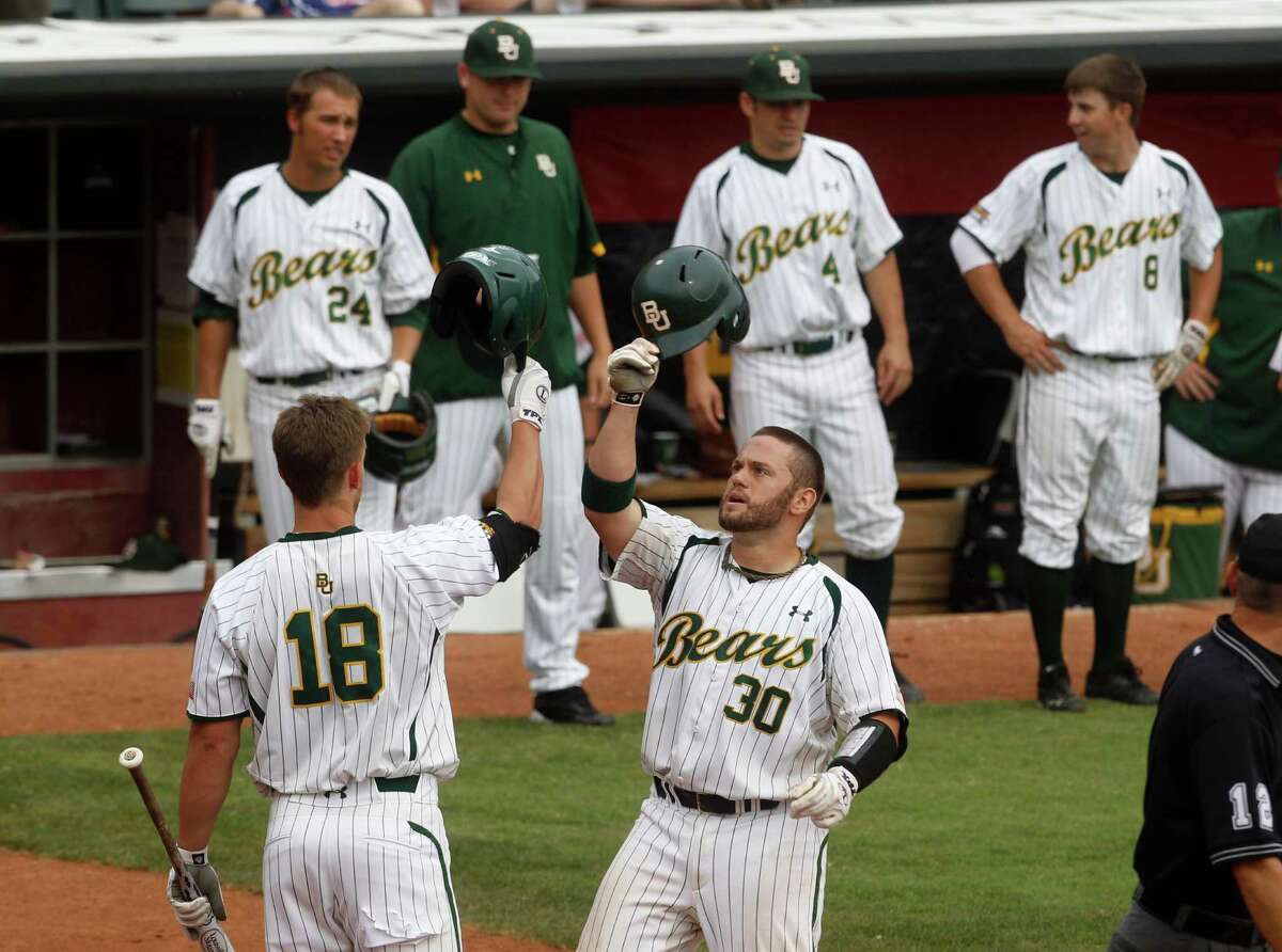 Big 12 player of the year Josh Ludy (30) and the Baylor Bears will be among 16 hosts for the NCAA baseball regionals that begin Friday. Texas A&M and Rice are the other hosts from Texas.