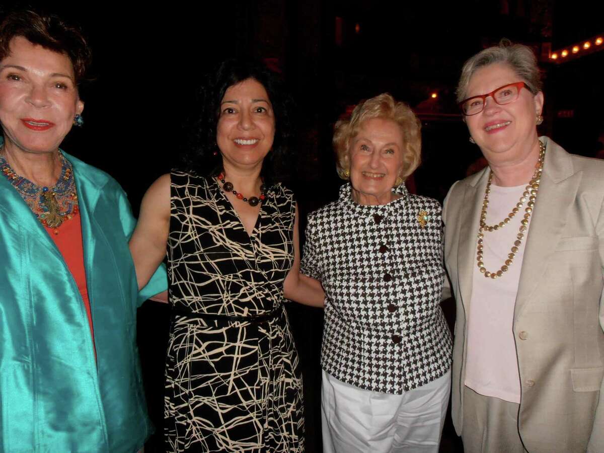 Las Casas Foundation founder Joci Straus, from left, joins Sylvia Rodriguez, Charline McCombs and board President Kathy Rhoads at Las Casas Performing Arts Competition at the Charline McCombs Empire Theatre.