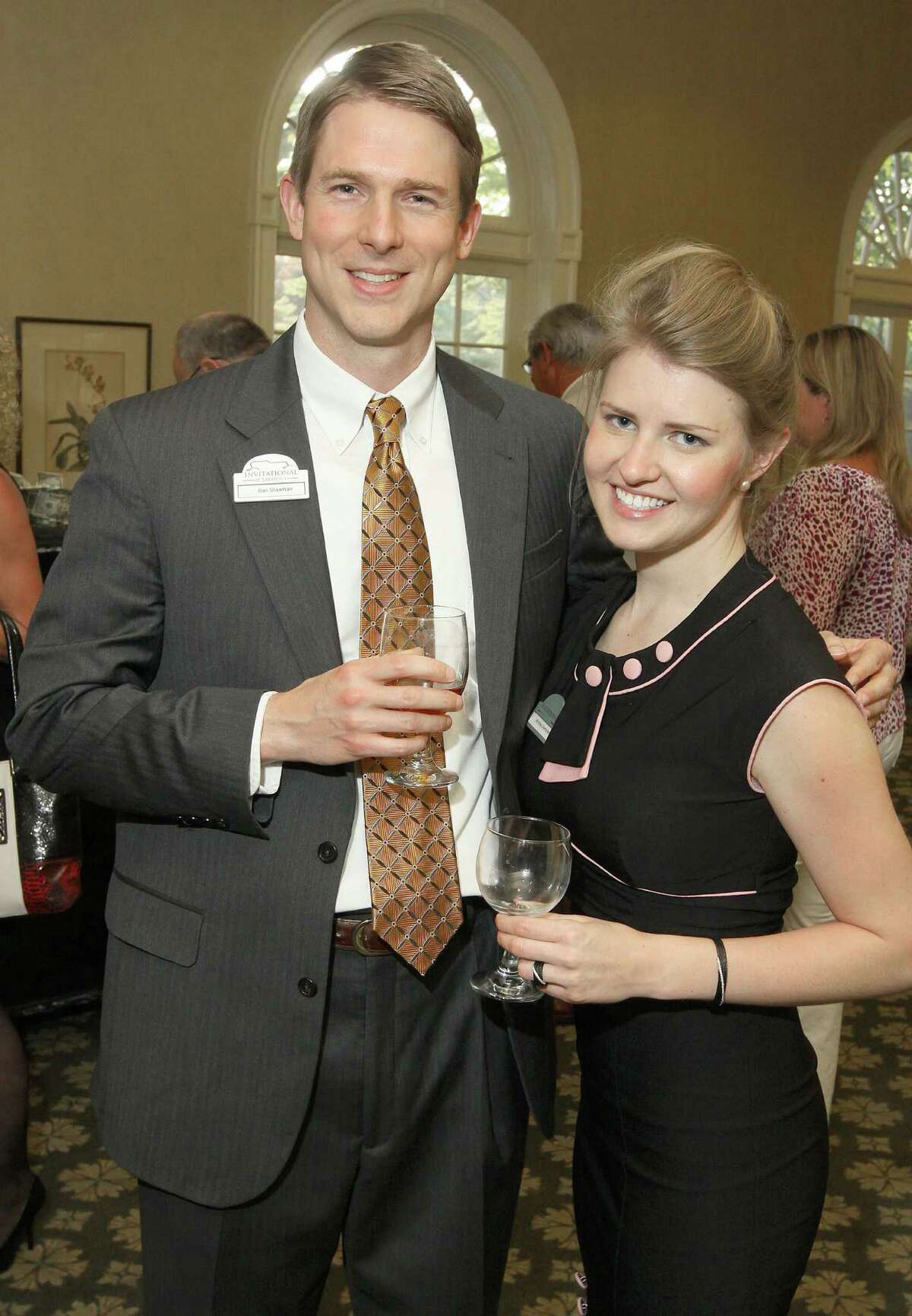 Saratoga Springs, NY - May 20, 2012 - (Photo by Joe Putrock/Special to the Times Union) - Dan Shawhan(left) and Whitney Overocker(right) during the Invitational at Saratoga Gala to benefit the Saratoga Automobile Museum's Educational Programs and The Make-A-Wish Foundation.