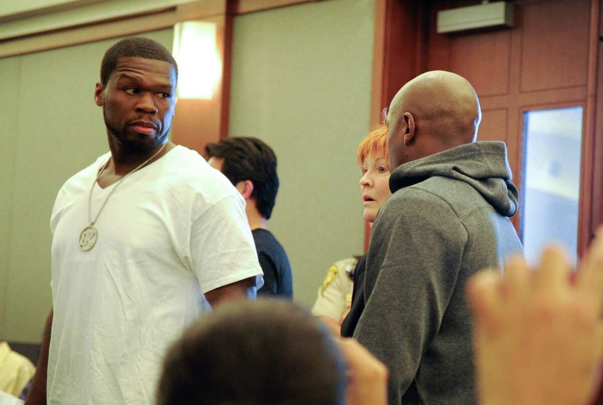 Boxer Floyd Maywether Jr. arrives at the Clark County Regional Justice Center accompanied by Curtis ''50 Cent'' Jackson as he surrenders to serve a three-month jail sentence at the Clark County Detention Center on June 1, 2012 in Las Vegas, Nevada. Mayweather pleaded guilty in December to attacking his ex-girlfriend while two of their children watched in September 2010.
