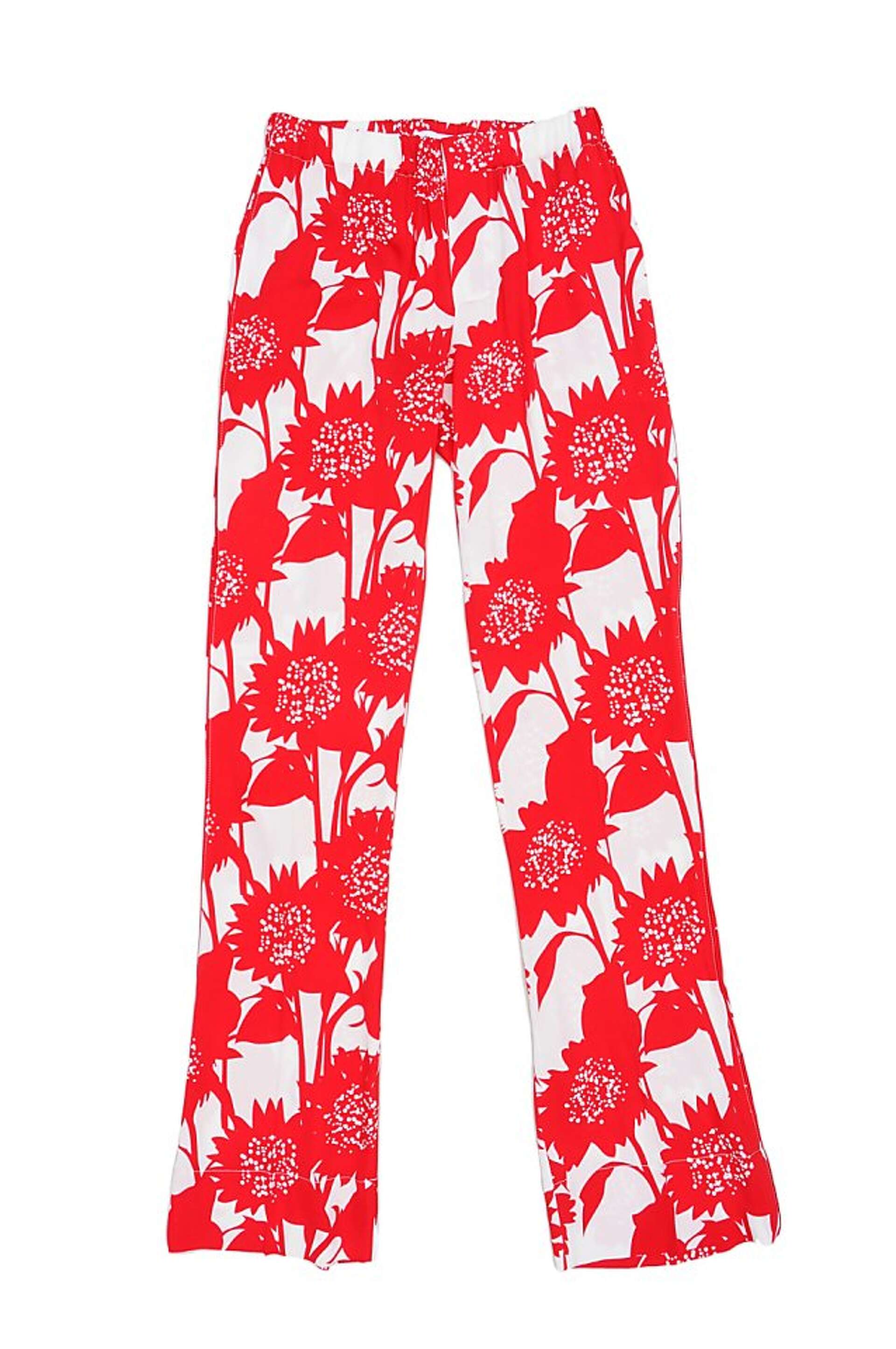Floral prints bring pants back to the '80s