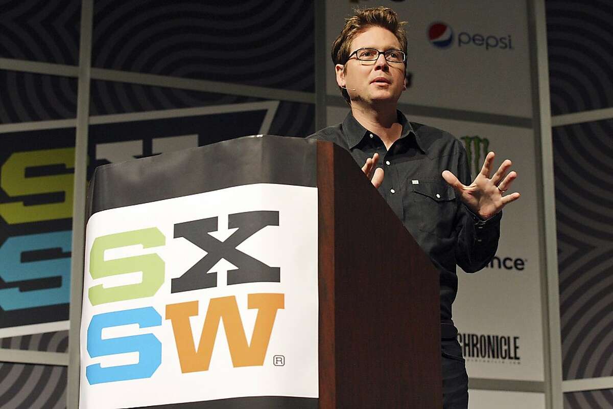 FOR METRO - Twitter co-founder Biz Stone speaks during South by Southwest Monday March 12, 2012 at the Austin Convention Center in Austin, TX. (PHOTO BY EDWARD A. ORNELAS/SAN ANTONIO EXPRESS-NEWS)