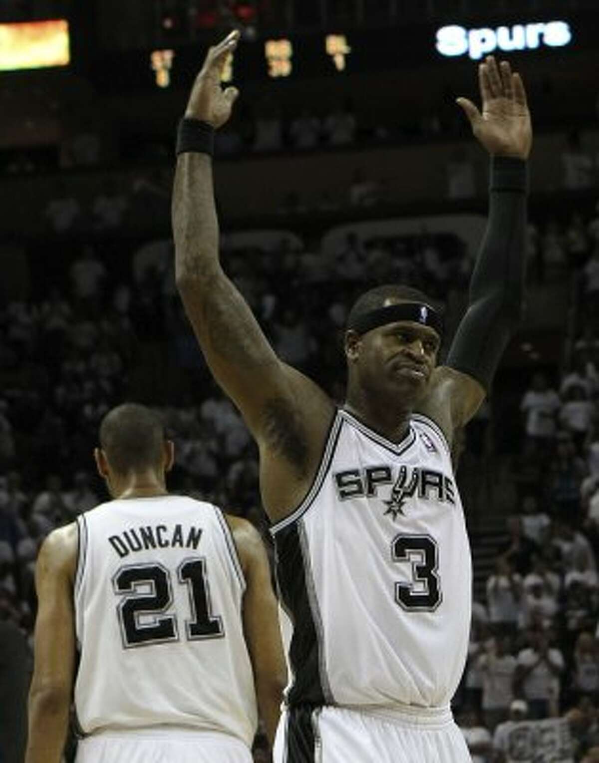 The Spurs' Stephen Jackson says he's ready to play all 48 minutes tonight if need be.