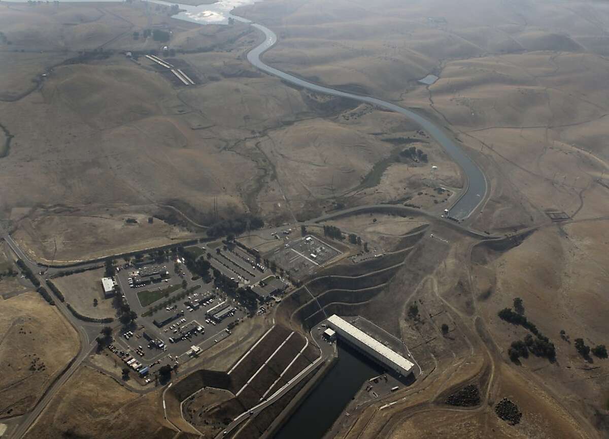 A pumping plant feeds fresh water from the Sacramento-San Joaquin River Delta to the California Aqueduct (above) on Wednesday, Nov. 9, 2011. If built, the Peripheral Canal would divert fresh water to the south and could have a significant impact on the future of the delta, its wildlife and local farming.