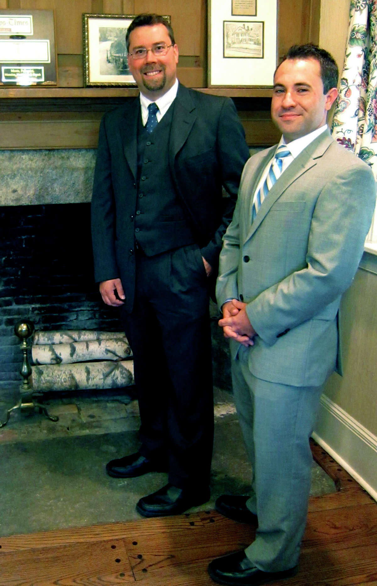 David Gronbach, left, and David Albanese are associate attorneys at the Moots Pellegrini Law Firm in New Milford. May 2012