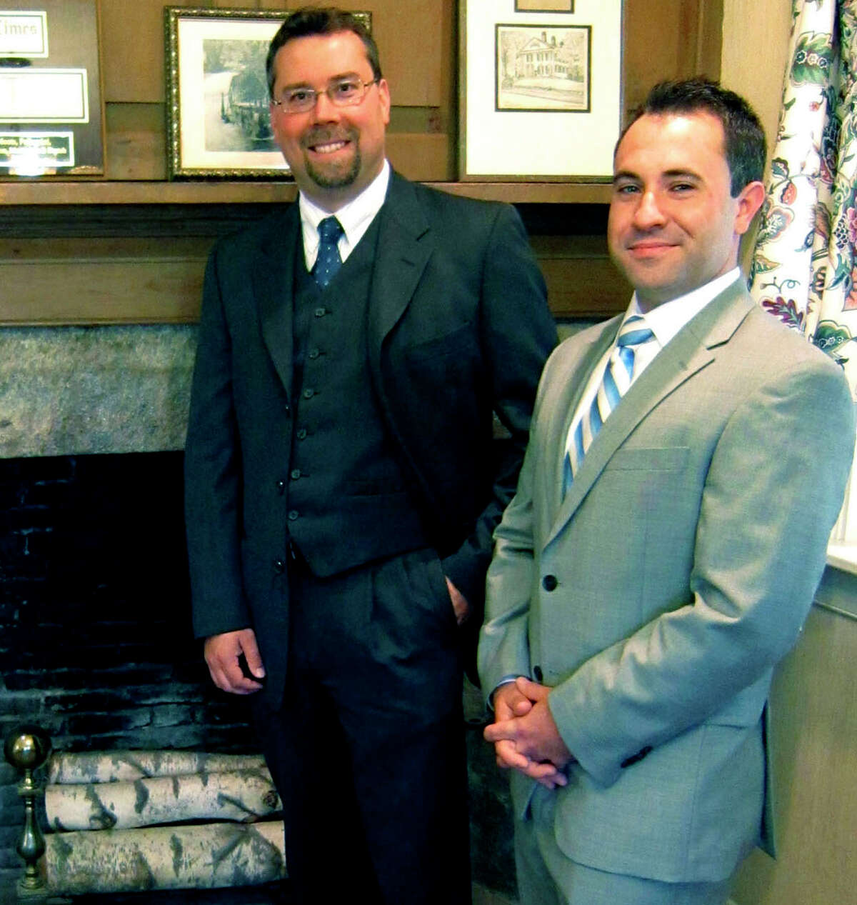 David Gronbach, left, and David Albanese are associate attorneys at the Moots Pellegrini Law Firm in New Milford. May 2012