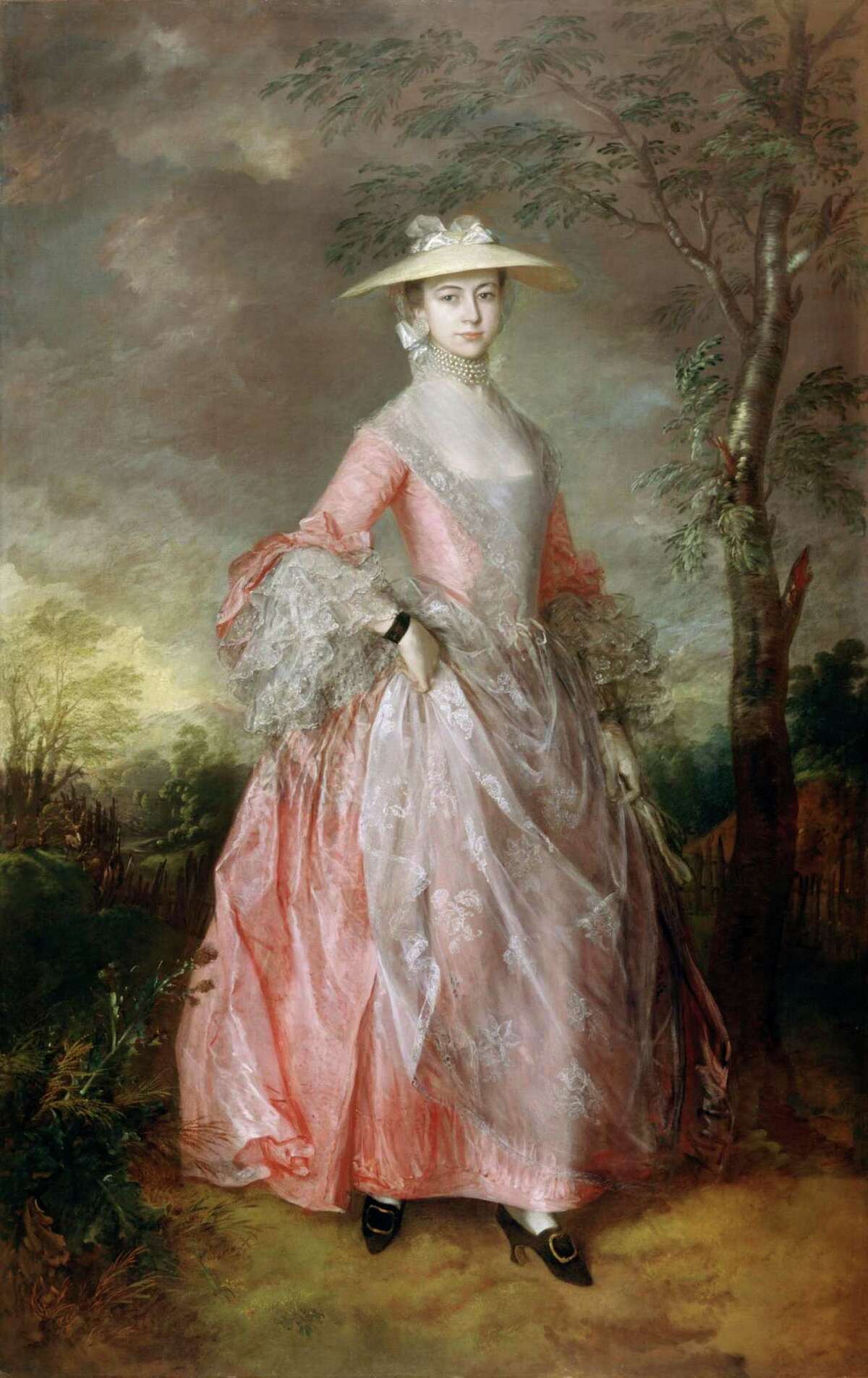 Thomas Gainsborough's "Mary, Countess Howe" is an icon of English beauty, renowned for its delicate details and the painter's beautifully imagined landscape.