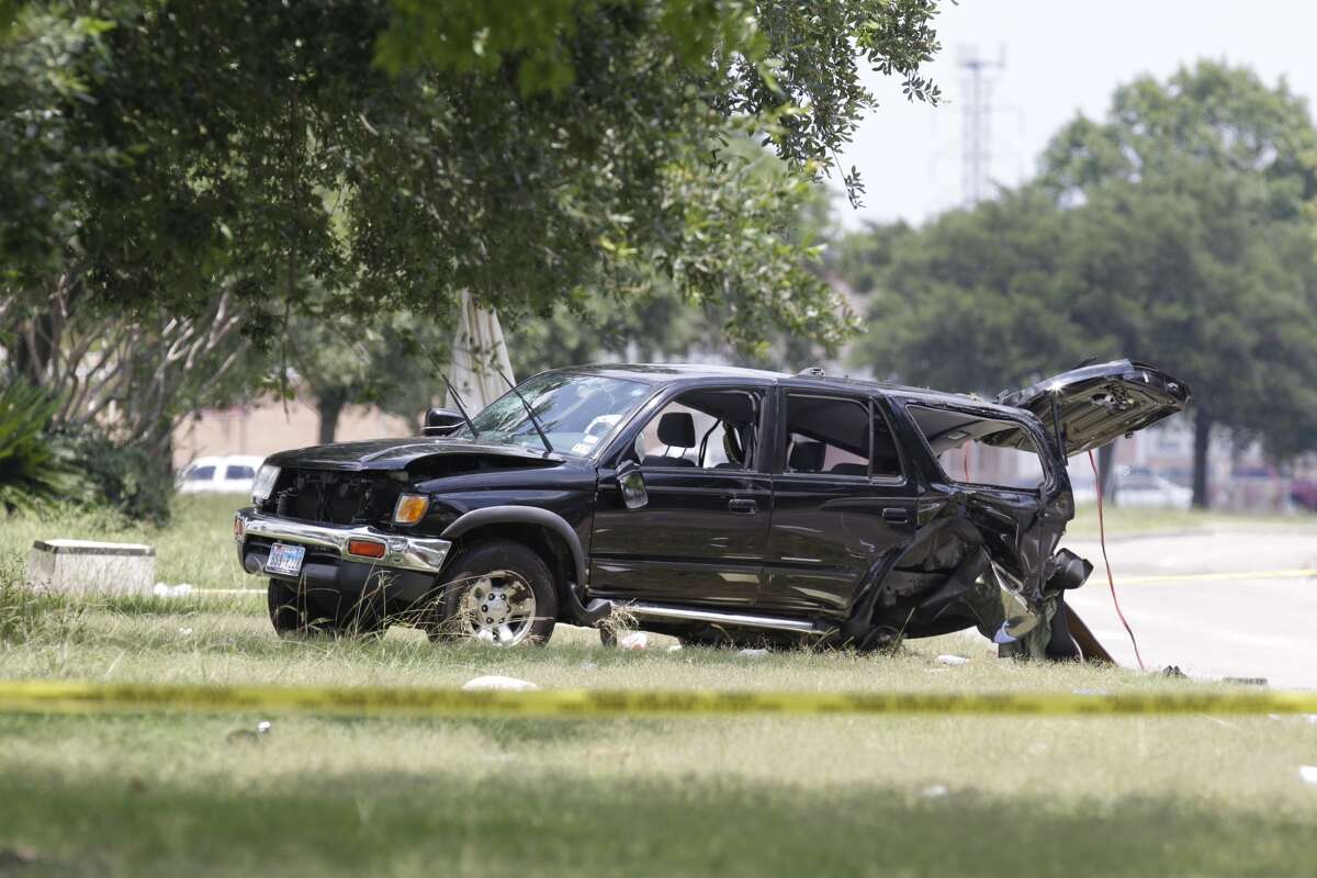 One person died in two-vehicle wreck that occurred about 11:50 a.m. Friday at 154 E. Edgebrook near Balcones on the city's southeast side. One car flipped over, while the second one fled the scene.