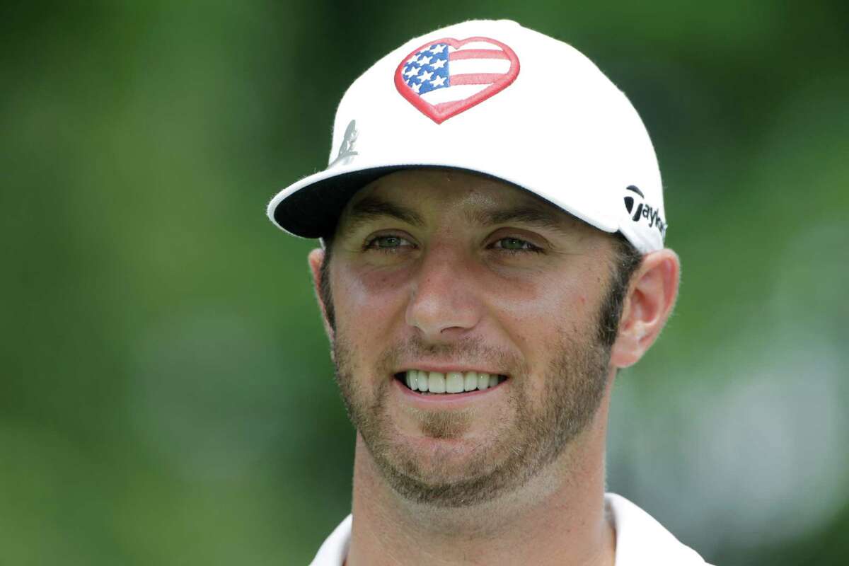 Dustin Johnson is shown after winning the St. Jude Classic golf tournament on Sunday, June 10, 2012, in Memphis, Tenn. Johnson won the tournament with a 9-under-par 271. (AP Photo/Mark Humphrey)