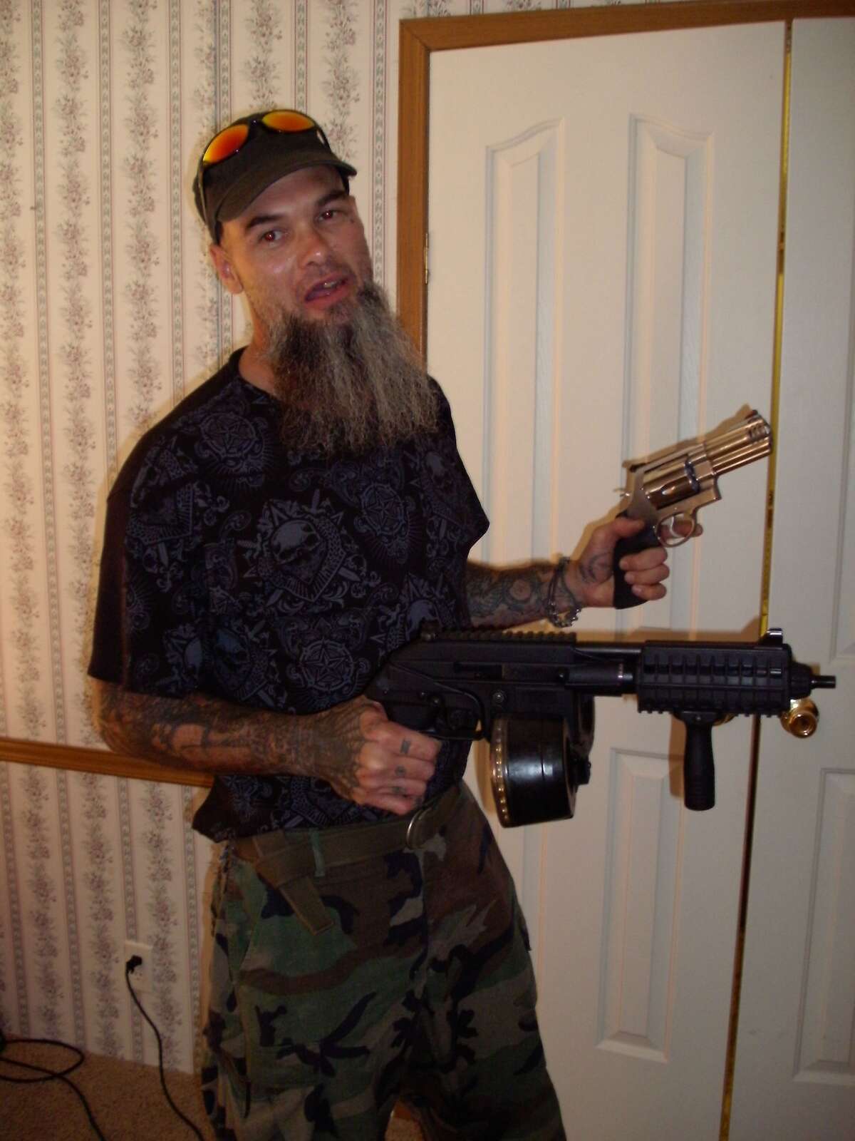 Steven Walter Cooke, a general in the Aryan Brotherhood of Texas. The undated photos are courtesy of the U.S. Department of Justice, and have never before been published. They were found on a phone that was captured by law-enforcement authorities and used to prosecute Cooke, a Tomball resident.