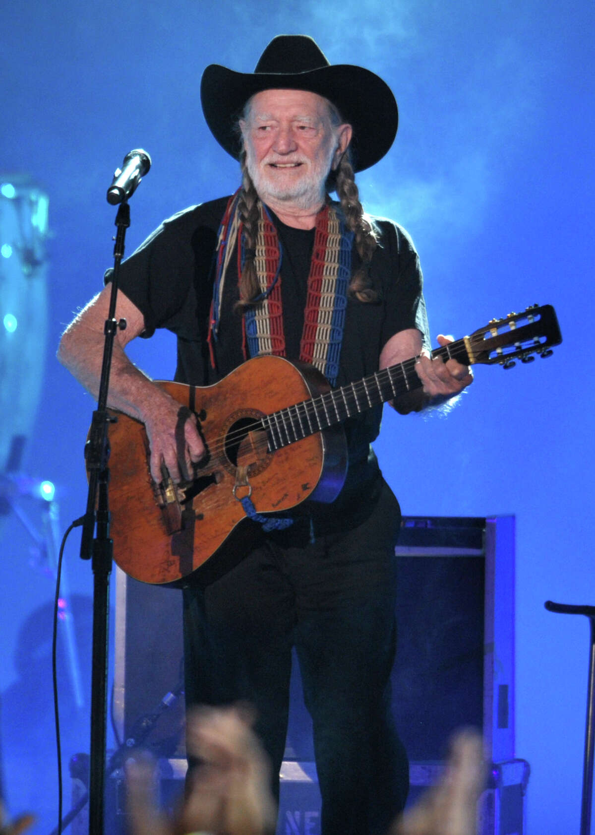 Willie Nelson performs at the 2012 CMT Music Awards on June 6, 2012 in Nashville, Tenn. The country music legend is scheduled to headline a private fundraiser June 23 at the Belle Haven Club in Greenwich. (Photo by John Shearer/Invision/AP)