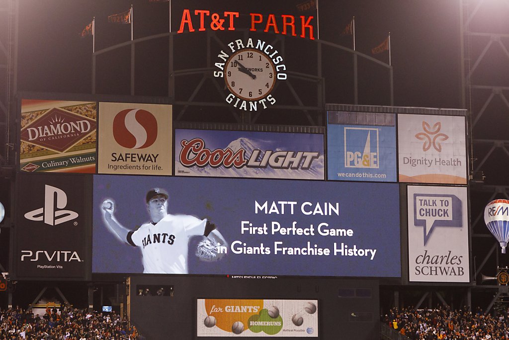 Chronicle Covers: Matt Cain's perfect night at AT&T Park