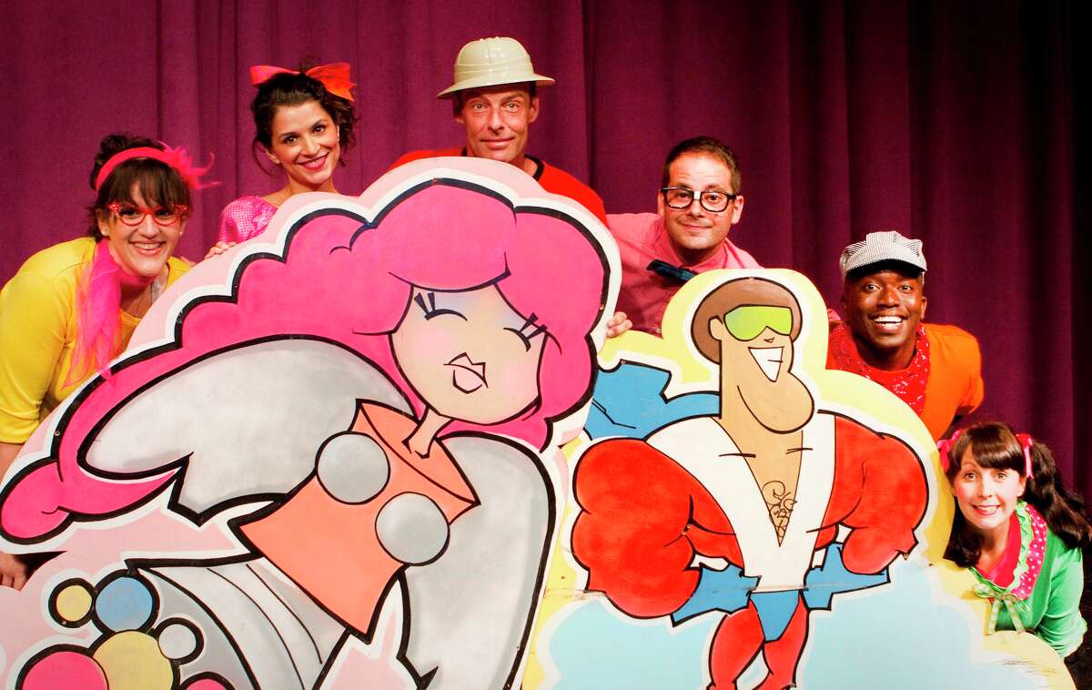The cast of Magik Theatre's "Schoolhouse Rock!" includes, from left, Ariel Rosen, Aimee Stead, Dylan Collins, Devin Collins and James "Apollo" Bradley. Courtesy David Frank