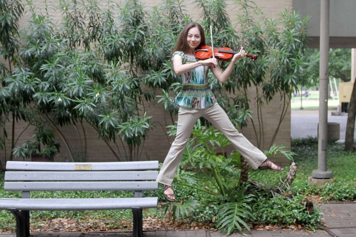 Violinist high on music