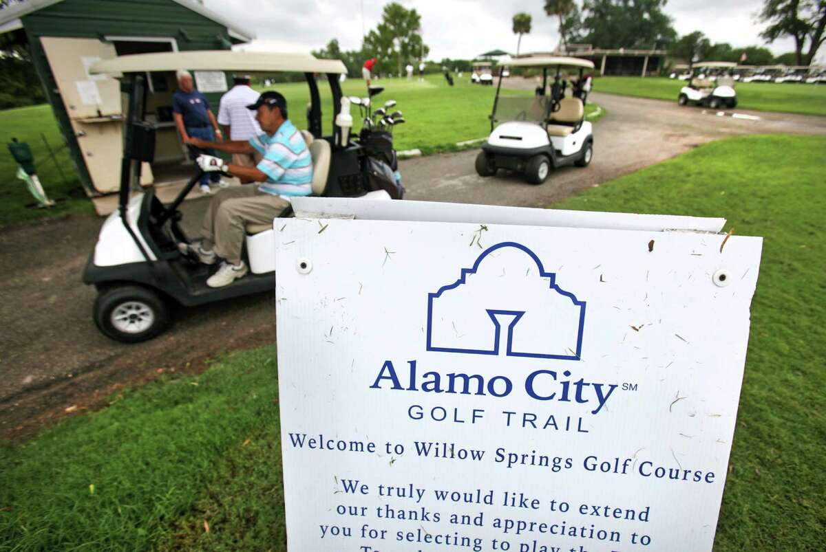 Golfers prepare to start their round of golf at Willow Springs Golf Course, Friday, June 15, 2012. Municipal Golf Association-San Antonio has made a profit every year since taking over management of the municipal courses.