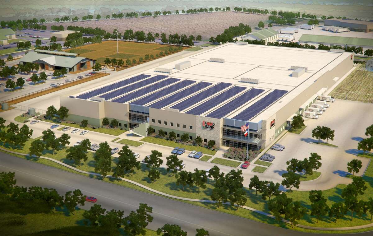 This architect’s rendering shows how the San Antonio Food Bank plans to expand.