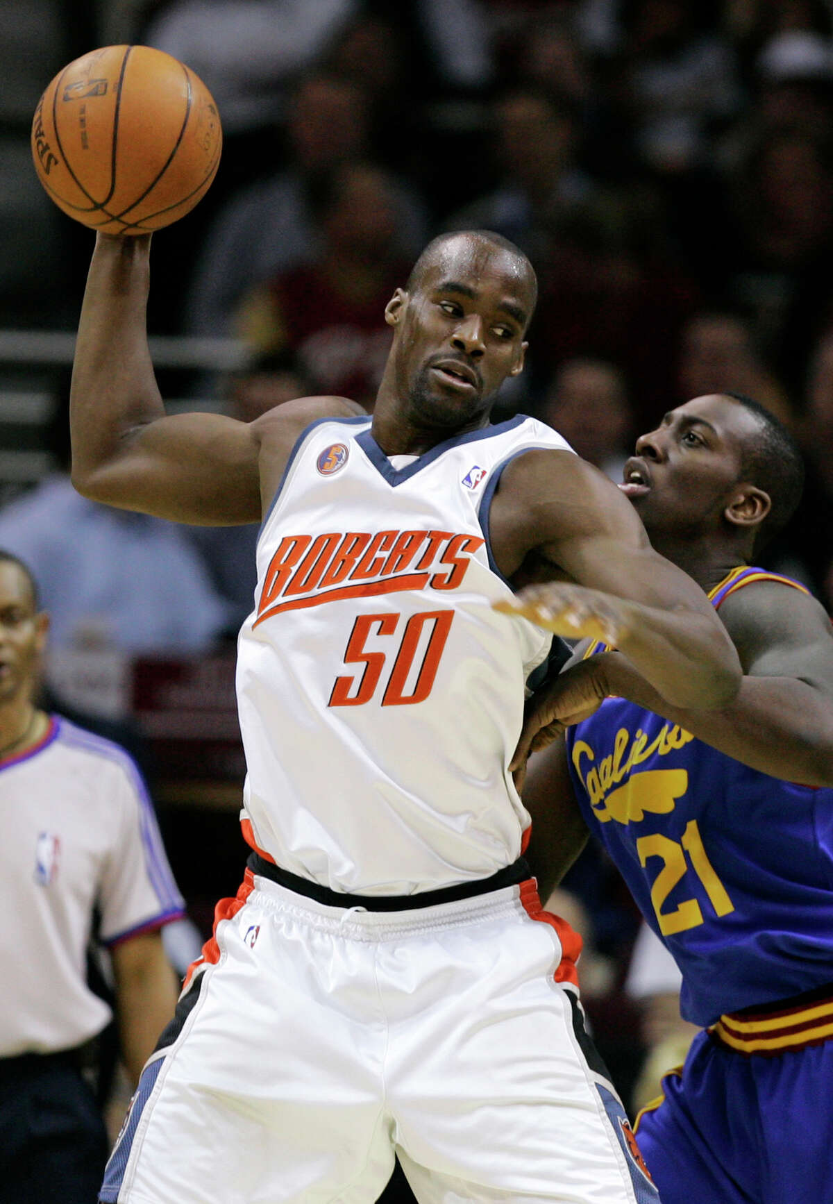 Emeka Okafor poses for a photo during the 2004 NBA Draft on June