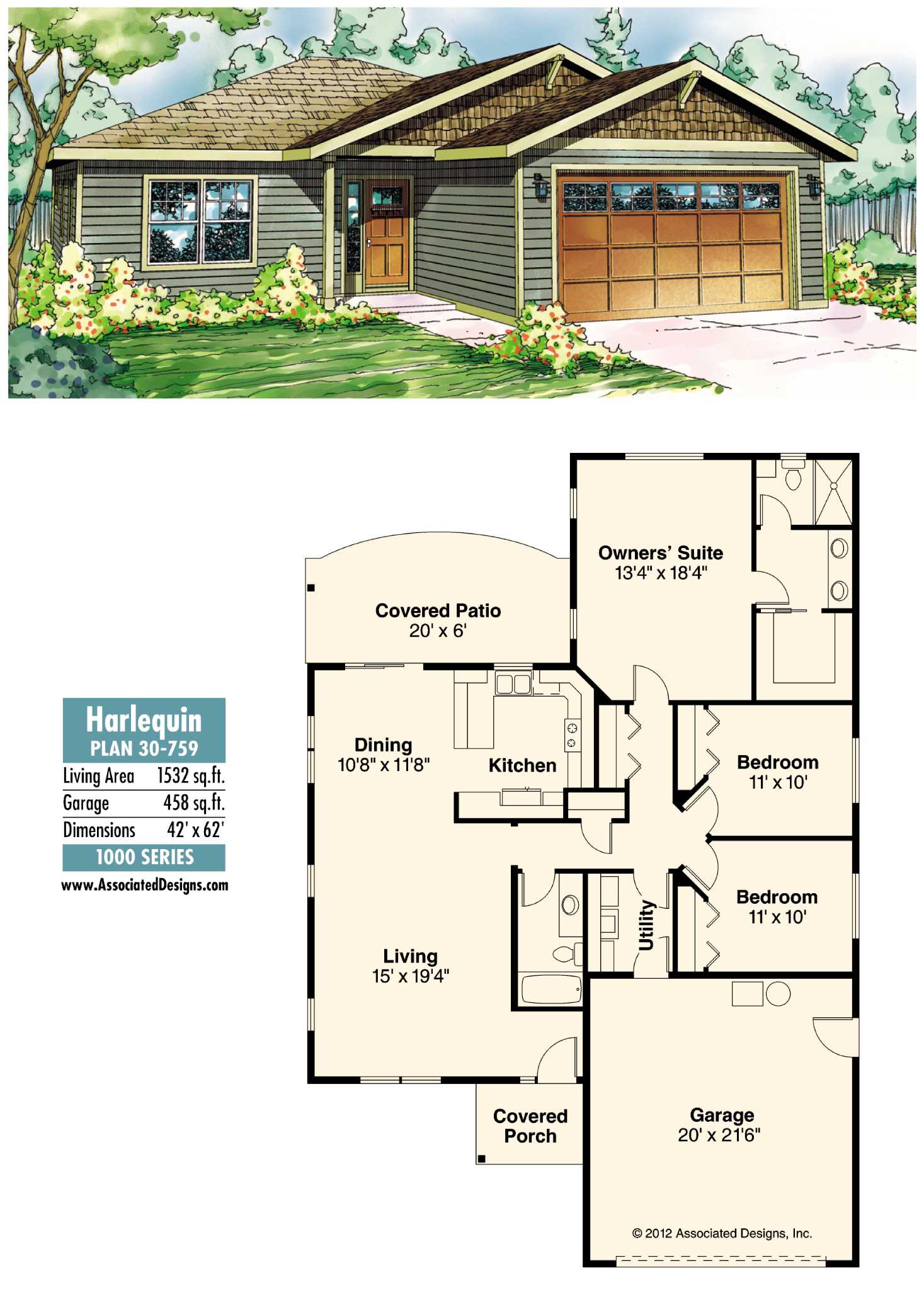 House Plans Idea 10x9 With 3 Bedrooms - Sam House Plans | House Plans C99