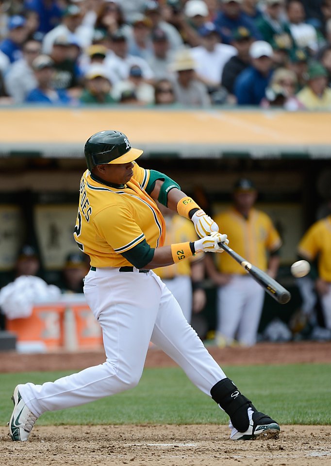 Yoenis Cespedes hits walkoff homer; A's sweep Dodgers - NBC Sports