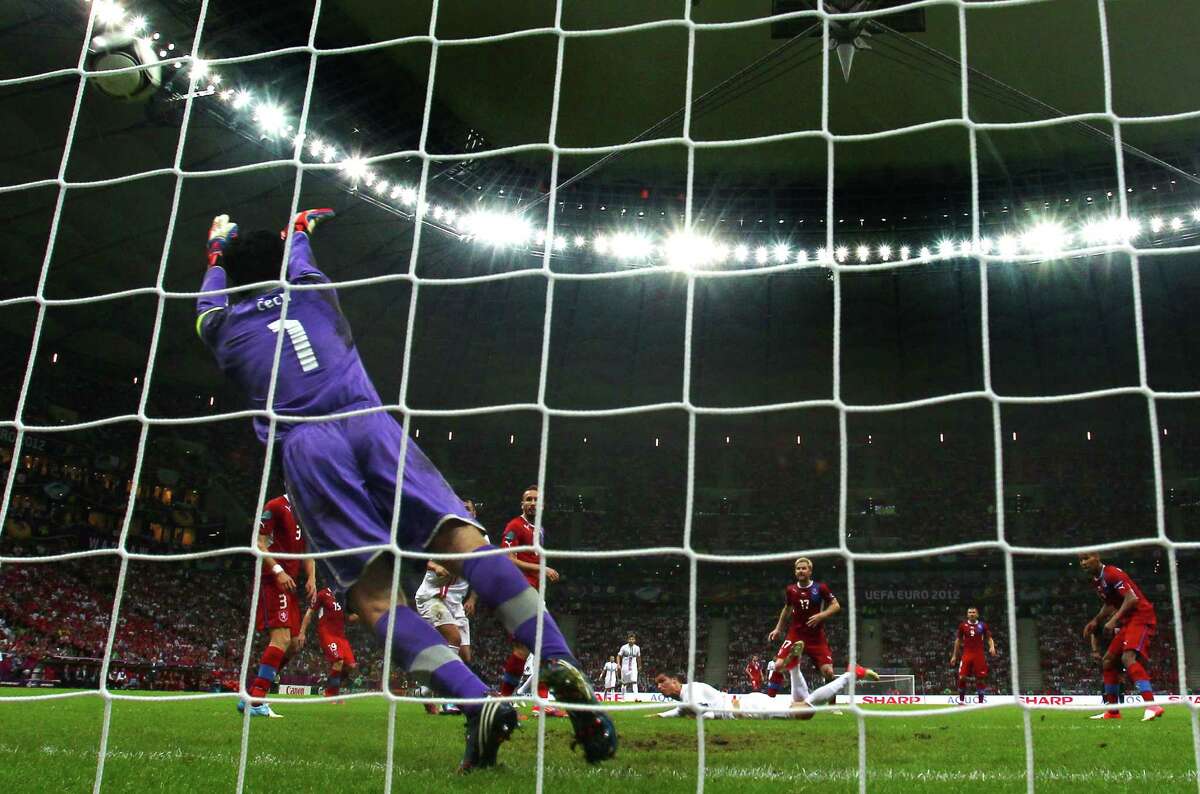 Cristiano Ronaldo Scores on a Header Against Czech Republic