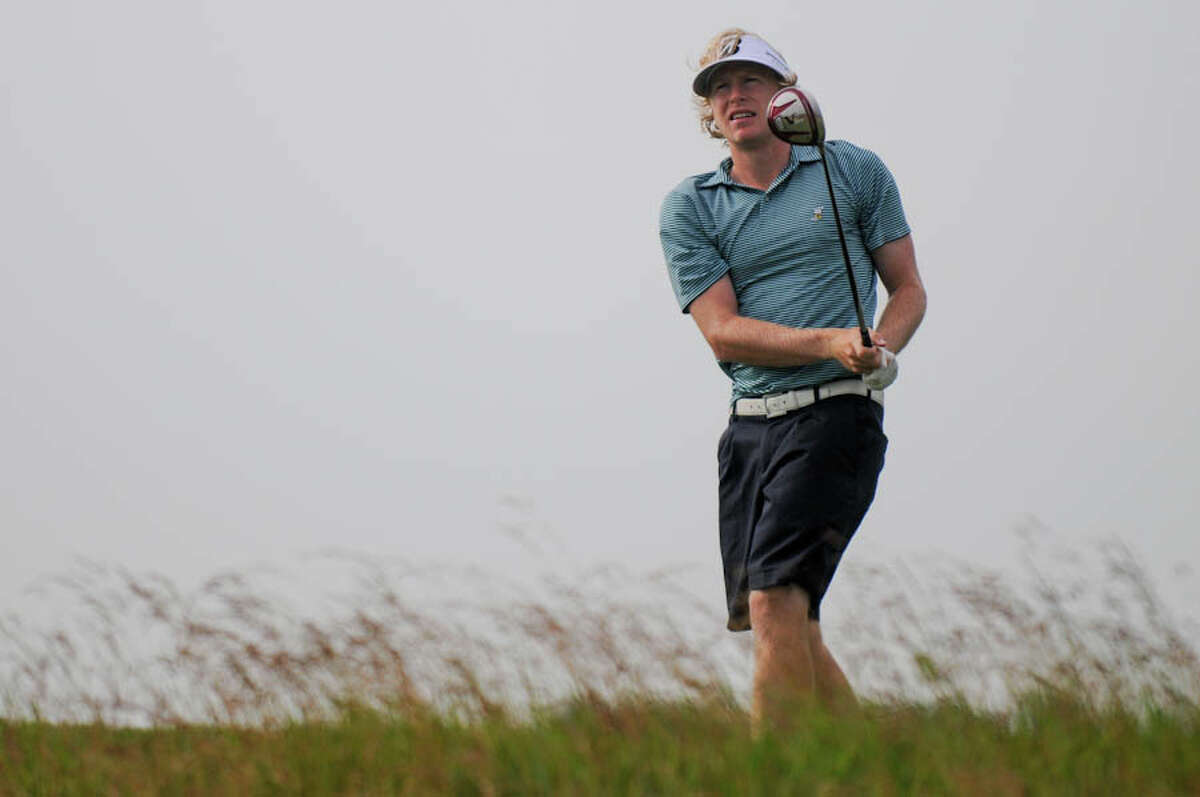 Shorehaven's Tommy McDonagh watches his shot during the 57th Ike MGA Stroke Play Championship at Atlantic Golf Club in Bridgehampton, N.Y. Tuesday, June 26, 2012
