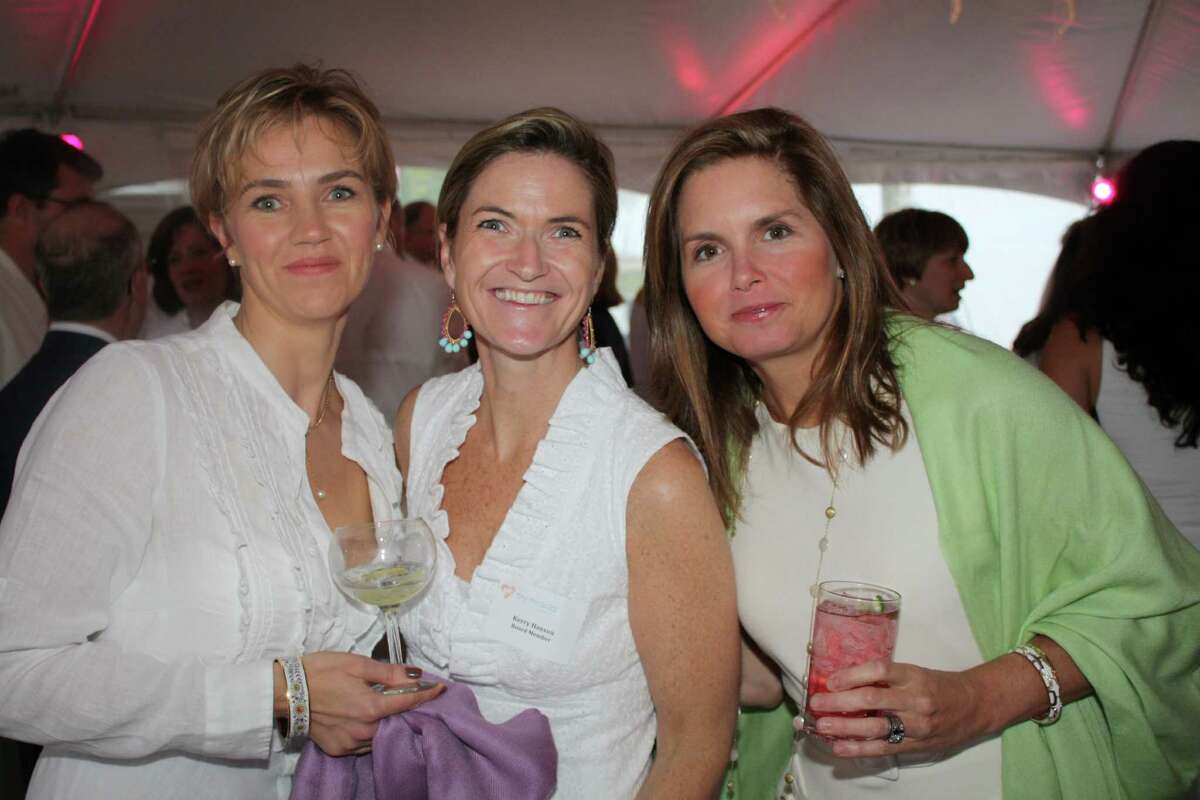 Marlous Lagarde, Tiny Miracles Foundation Board Member Kerry Hanson and Tanya Jessop, all of New Canaan, attended TTMF's seventh annual spring gala at the Wee Burn Beach Club in Nowalk Saturday, May 5, 2012. New Canaan, Conn.