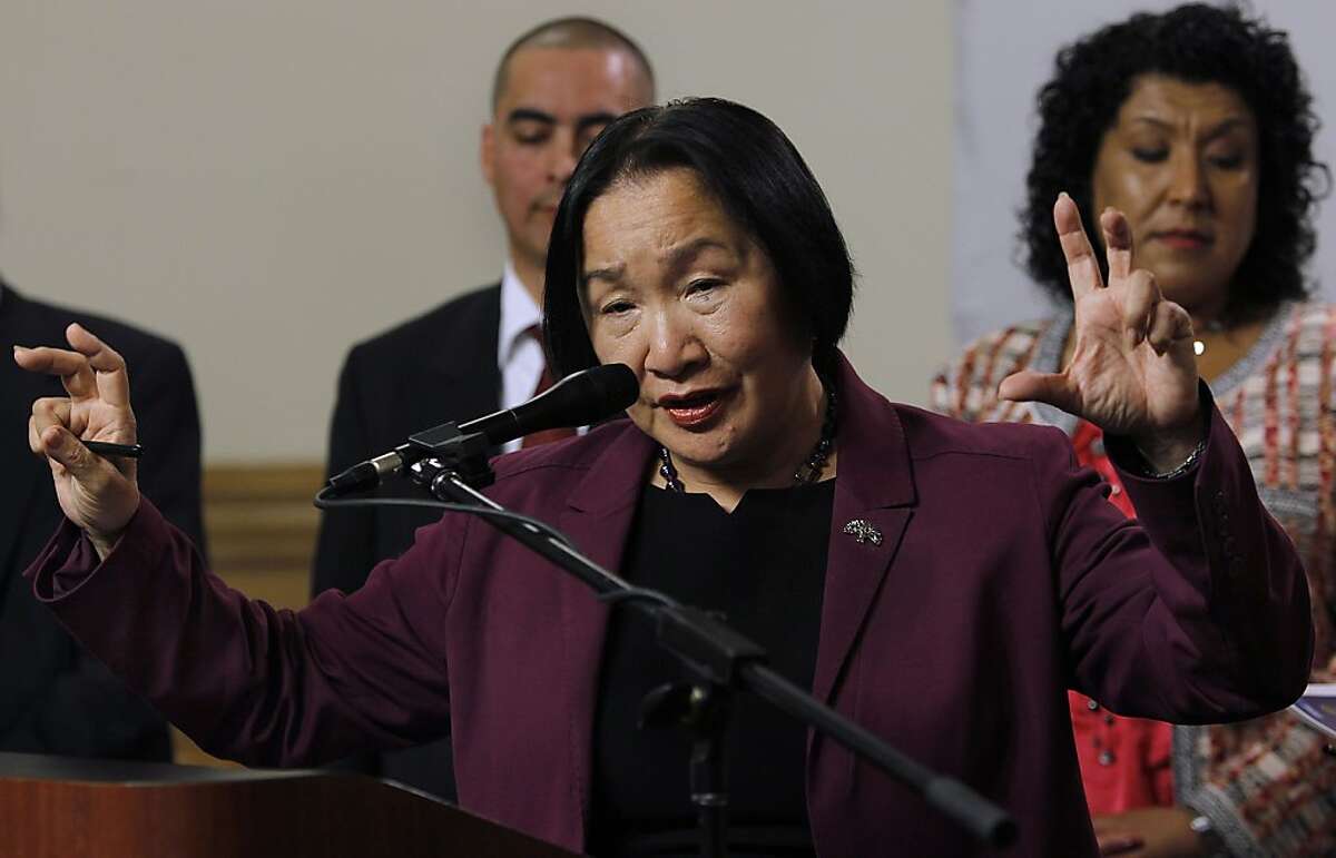 Oakland Mayor Jean Quan admits erroneous statistical data was used to implement her controversial 100 Blocks anti-crime plan but defended the program at a City Hall news conference in Oakland, Calif. on Wednesday, June 27, 2012.
