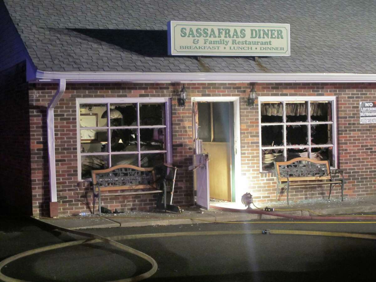 The Sassafras Diner, located in Huntington Plaza in Shelton, Conn., was gutted by a fire on Thursday, June 28, 2011.
