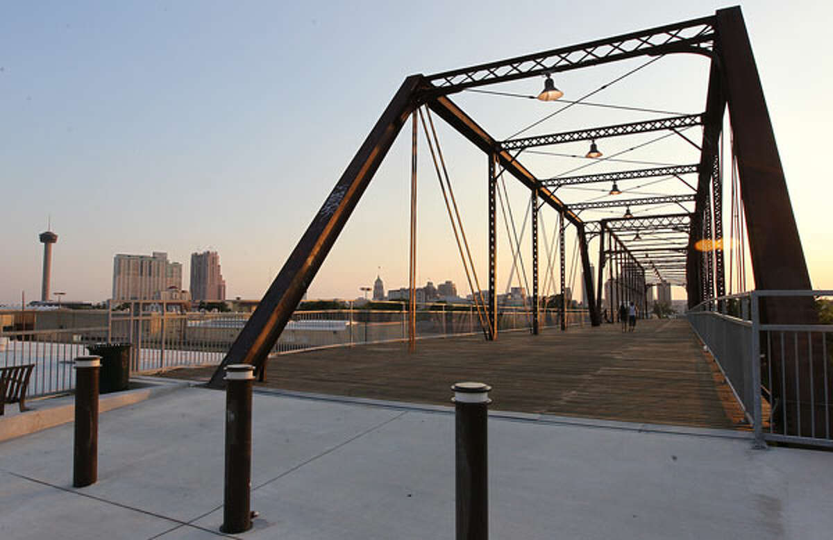 View of the city skyline from the Hays Street Bridge on Friday, June 22, 2012. Alamo Beer Company is proposing to build a brewery at 803 North Cherry Street.