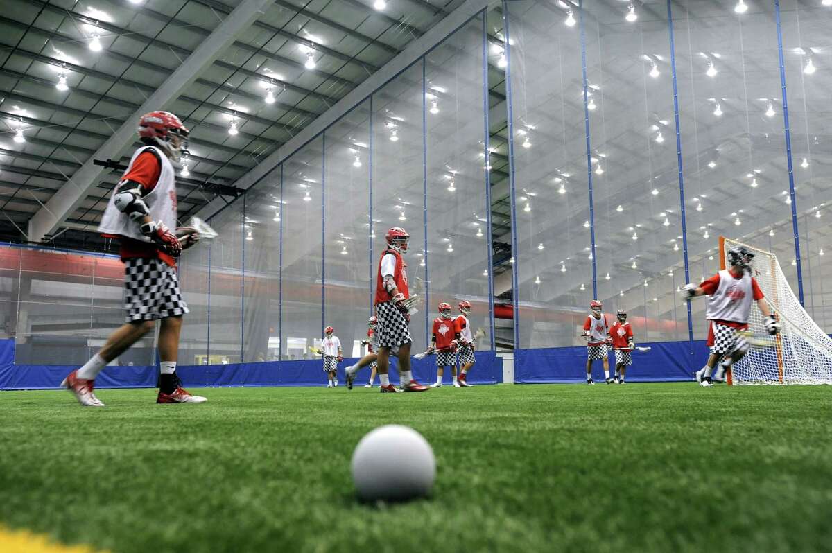 Lacrosse action at the Chelsea Piers Connecticut facility in Stamford, Conn.