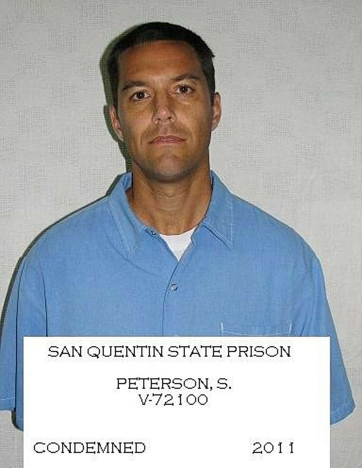 File - Shown in this 2011 file photo released by the California Dept. of Corrections is Scott Peterson who is on death row at San Quentin State Prison. Eight years after he was sentenced to death for the murders of his wife and unborn son, Peterson has filed an automatic appeal to the California Supreme Court. (AP Photo/Calif. Dept. of Corrections, File)