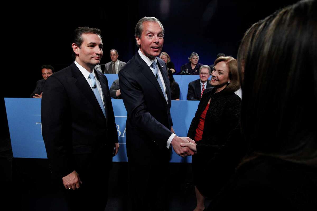 U.S. Senate candidates Ted Cruz, left, and Texas Lt. Gov. David Dewhurst.