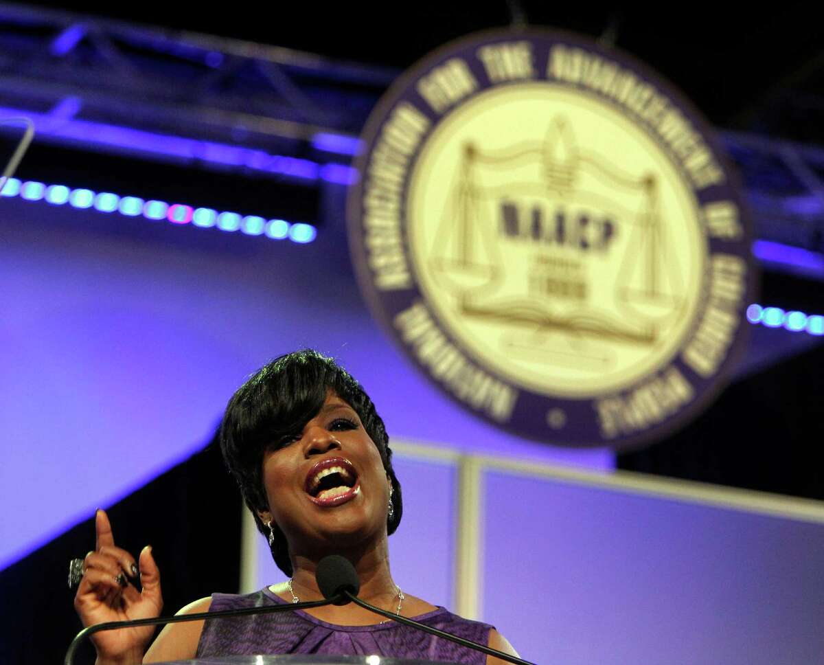 In wide-ranging remarks, NAACP Board Chair Roslyn Brock spoke Sunday at the NAACP Convention in Houston about politics, education and health care.