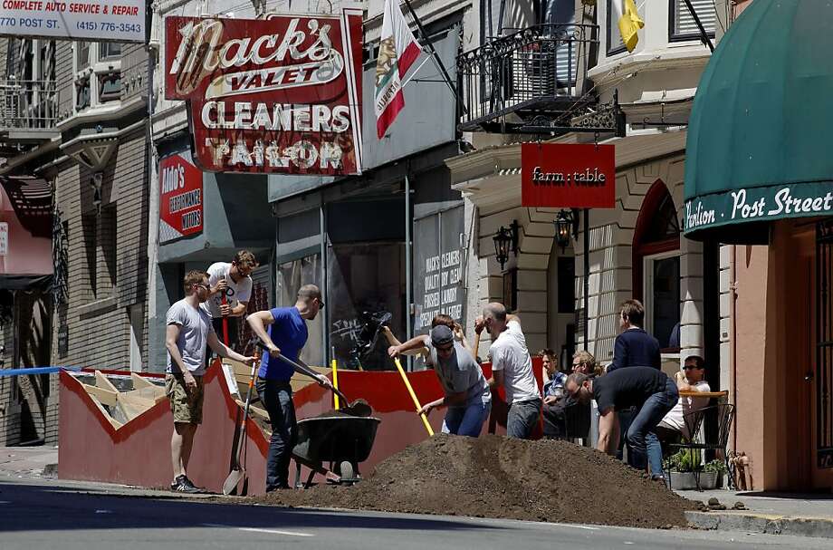 Sf Parklets A Homegrown Effort Sfgate Sf Parklets A Homegrown Effort Sfgate