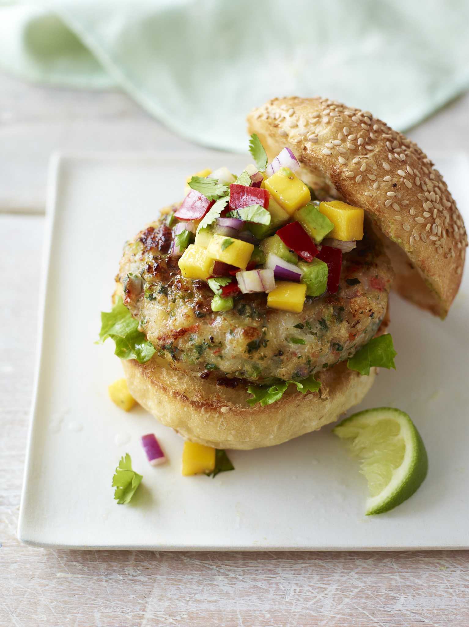 Recipe Shrimp Burgers With Mango Avocado Salsa Houstonchronicle Com