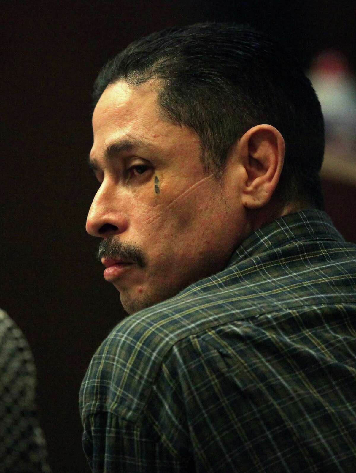 Pretrial hearings in the trial of Bobby "Spider" Moreno, in Judge Ron Rangel's 239th District Court. He is accused of kidnapping a 13 year old in 2007, injecting her with drugs and leaving her tied to a bed for weeks as he and his brother, Juan Moreno, charged neighborhood men $25 each to rape her. Juan has already been charged and received four life terms in Dec. 2010. Tuesday, July 10, 2012.