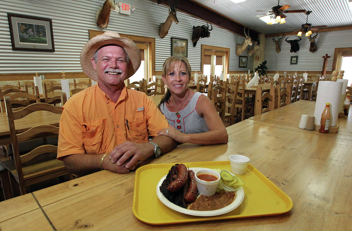 Harold "Buzzie" Hughes (left) and his wife Brenda opened Buzzie's BBQ in 1993. Since that time, Buzzie's went from Comfort, Texas where they started and moved to Kerrville. Buzzie's has been mentioned in Texas Monthly as one of the 50 best in the state. The Hughes pride themselves on providing quality and plentiful barbecue at an affordable price.
